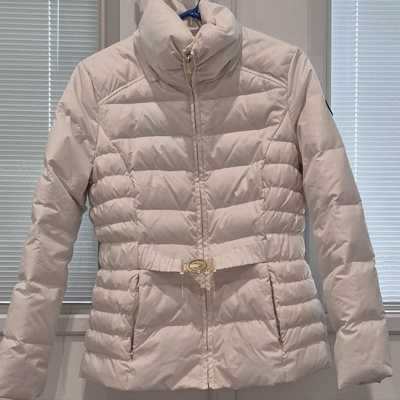 Women's GUESS Cream Puffer Jacket - Picture 1 of 5